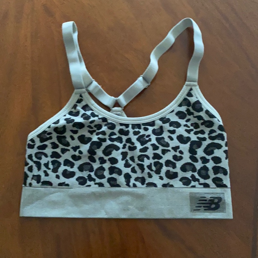 leopard New Balance sports bra